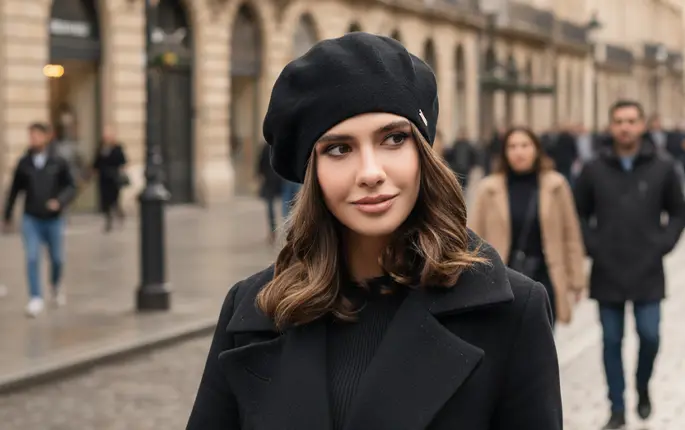 استایل کلاه برت به سبک صاف